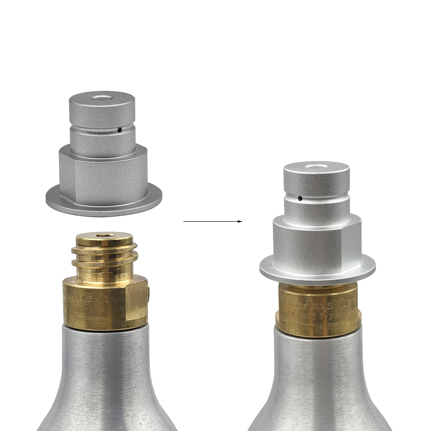 Imagem -03 - Quick Connect Soda Water Adapter Soda Machine Acessórios Cqc para Co2 Adaptador Externo Cilindro de Tanque de Garrafa