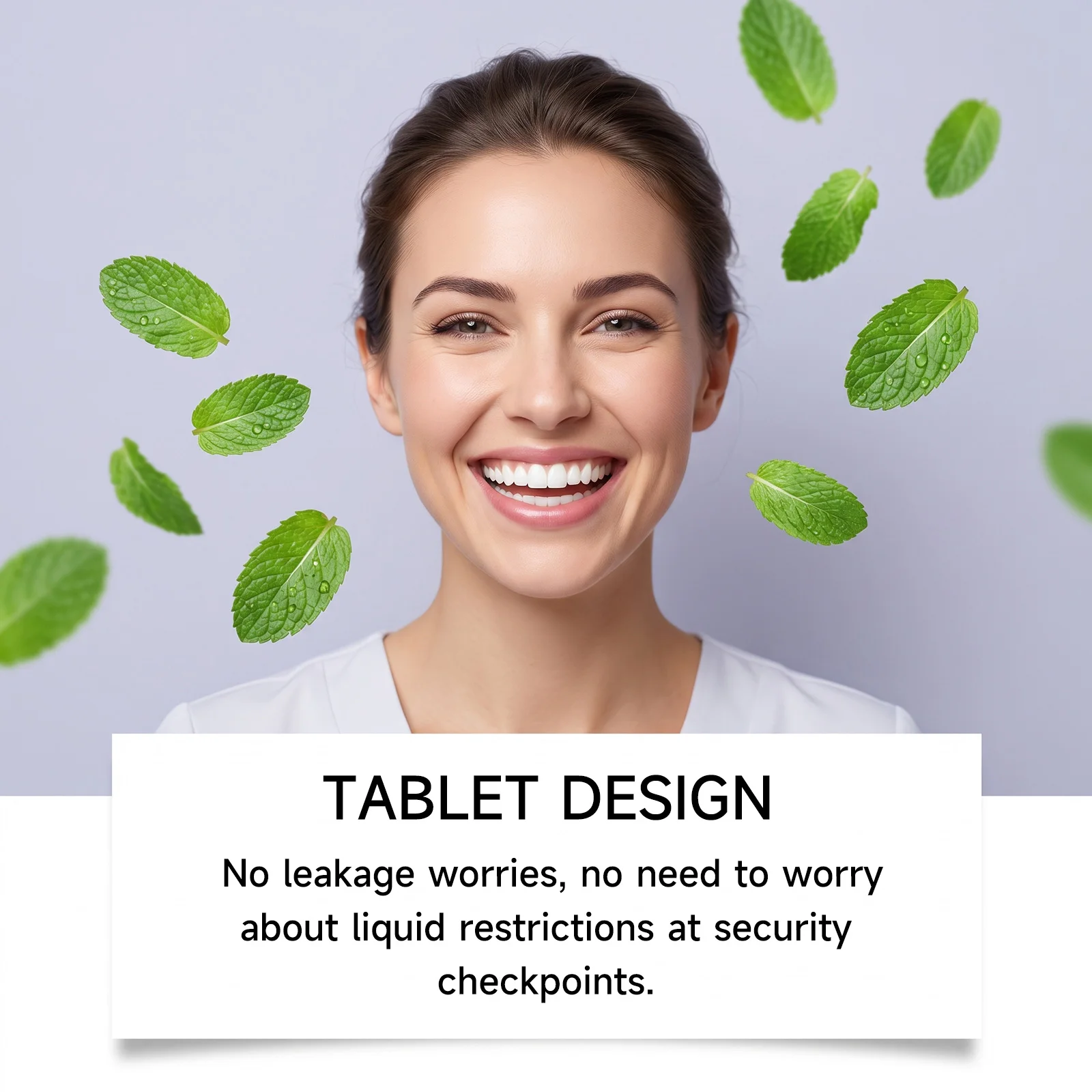 Whitening Purple Toothpaste Tablets Fresh Breath Deep Clean Correcting Teeth Color Travel Friendly Chewable Tablet Toothpaste
