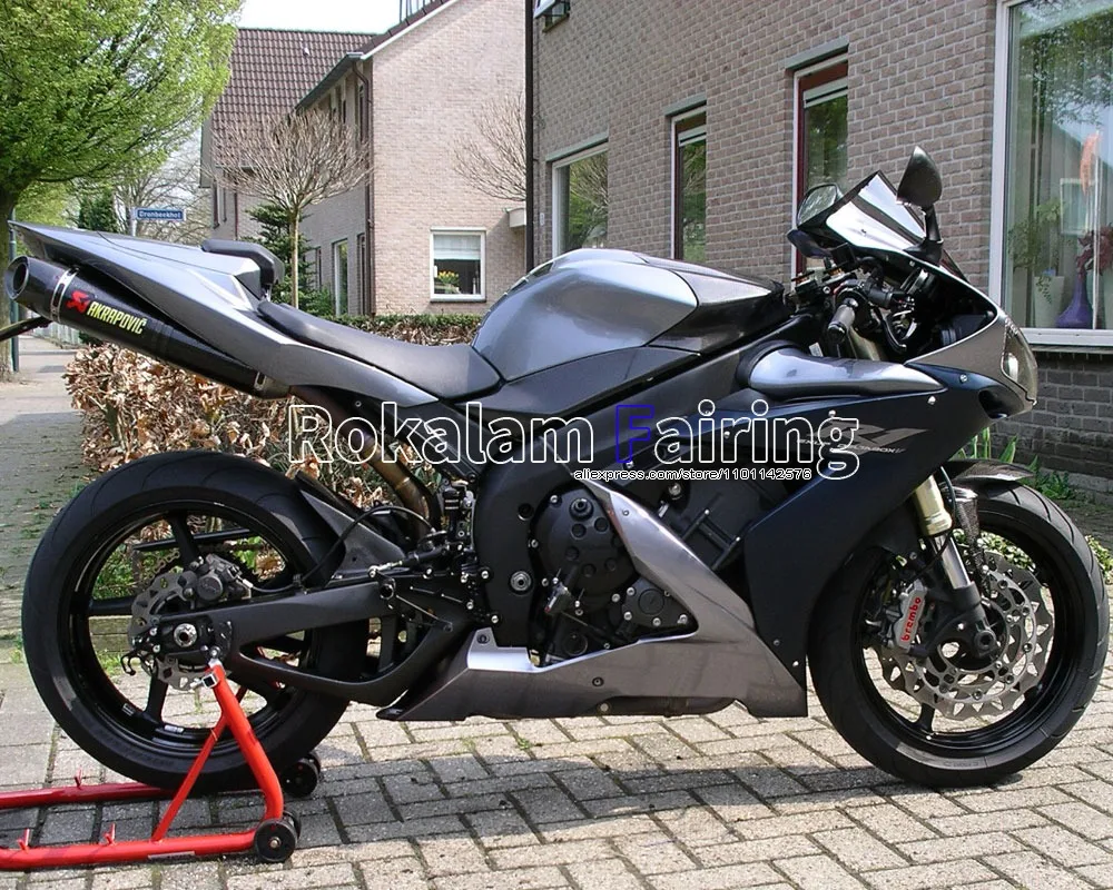 

Для Yamaha YZF-R1 YZF 1000 R1 2004 2005 2006 YZFR1 черный, серебристый комплект обтекателя спортивного велосипеда послепродажного обслуживания (литье под давлением)
