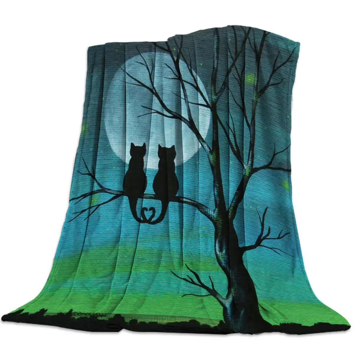 القط الأسود مع الشعر غامض الفانيلا بطانية ل أريكة تتحول لسرير المحمولة لينة رمي البطانيات أفخم المفارش لغرفة النوم أريكة الأريكة #3