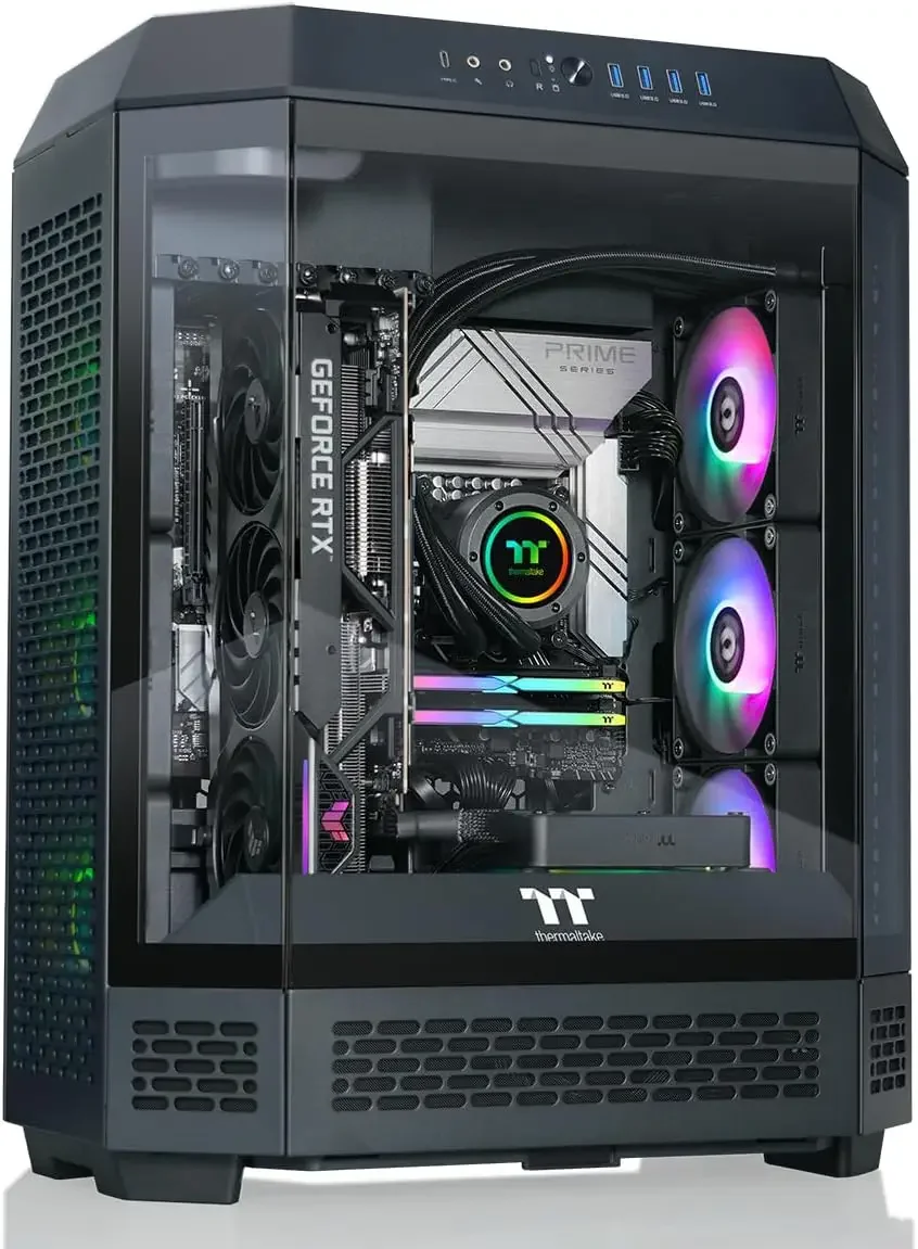 Thermaltake Reactor 9880 Gaming Desktop (AMD Ryzen™ 7 9800X3D, ToughRam 32GB DDR5 6400MT/s RGB Memory, NVIDIA® GeForce RTX™ 5080