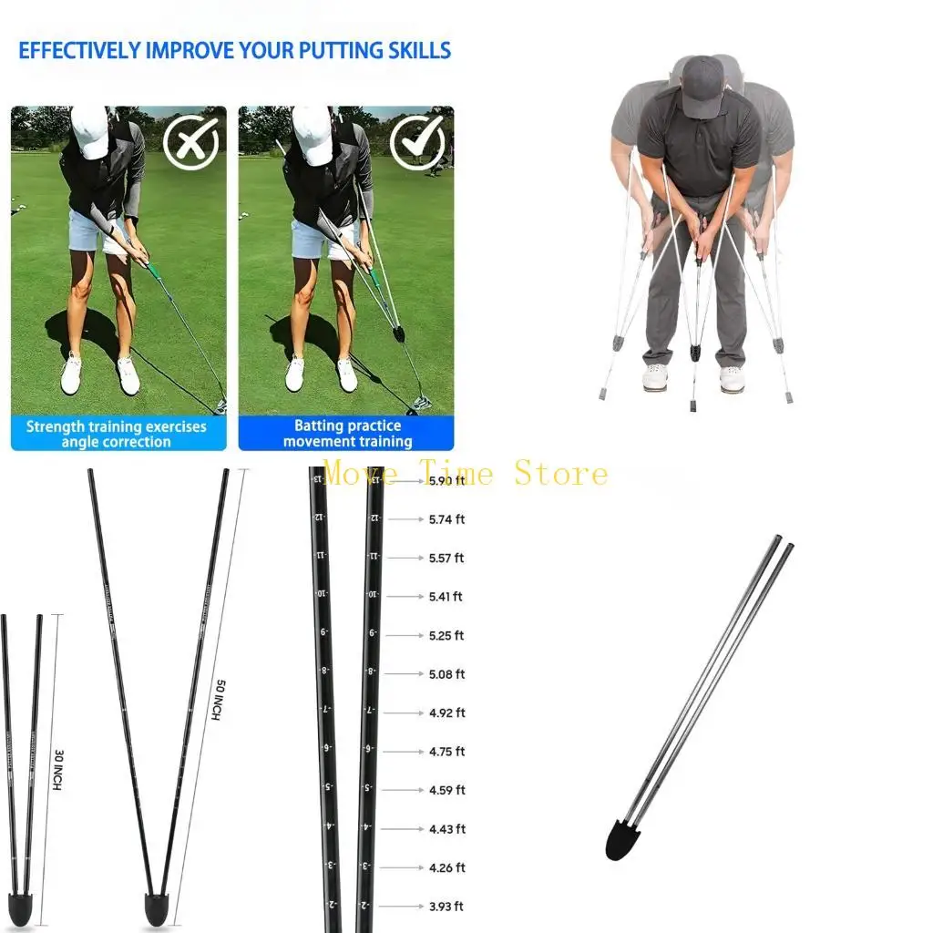 

92ME легкий тренажер для гольфа, регулируемая длина, инструмент для гольфа, фиксирующий стержень для подмышек, тренировочный