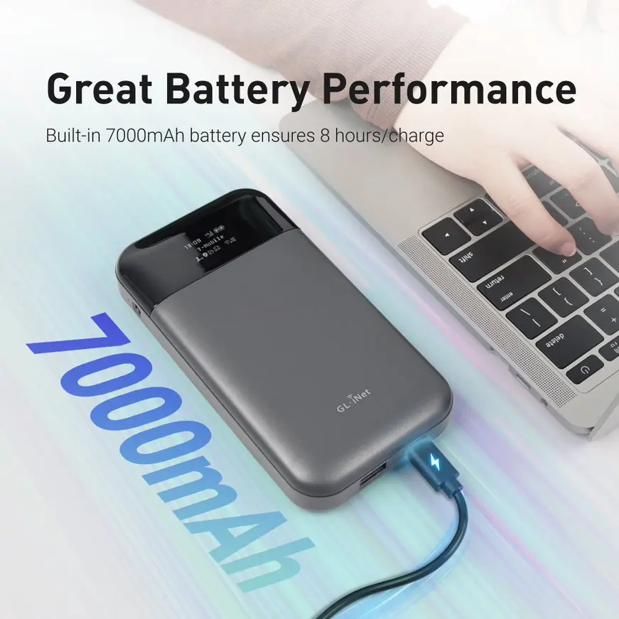 GL.iNet MUDI V2 (GL-E750V2) 750 ميجا بت في الثانية 1 تيرابايت ماكس MicroSD مع جهاز توجيه OpenWrt 4G LTE