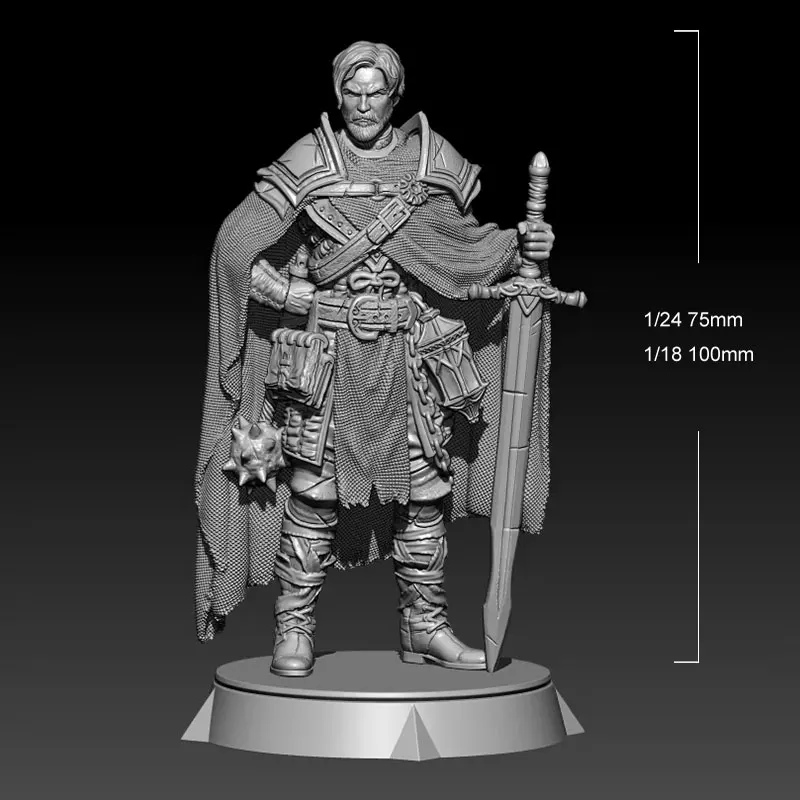 

1/24 75 мм 1/18 100 мм наборы моделей из смолы, скульптура древнего воина, фигурка, неокрашенная, без цвета, RW-690
