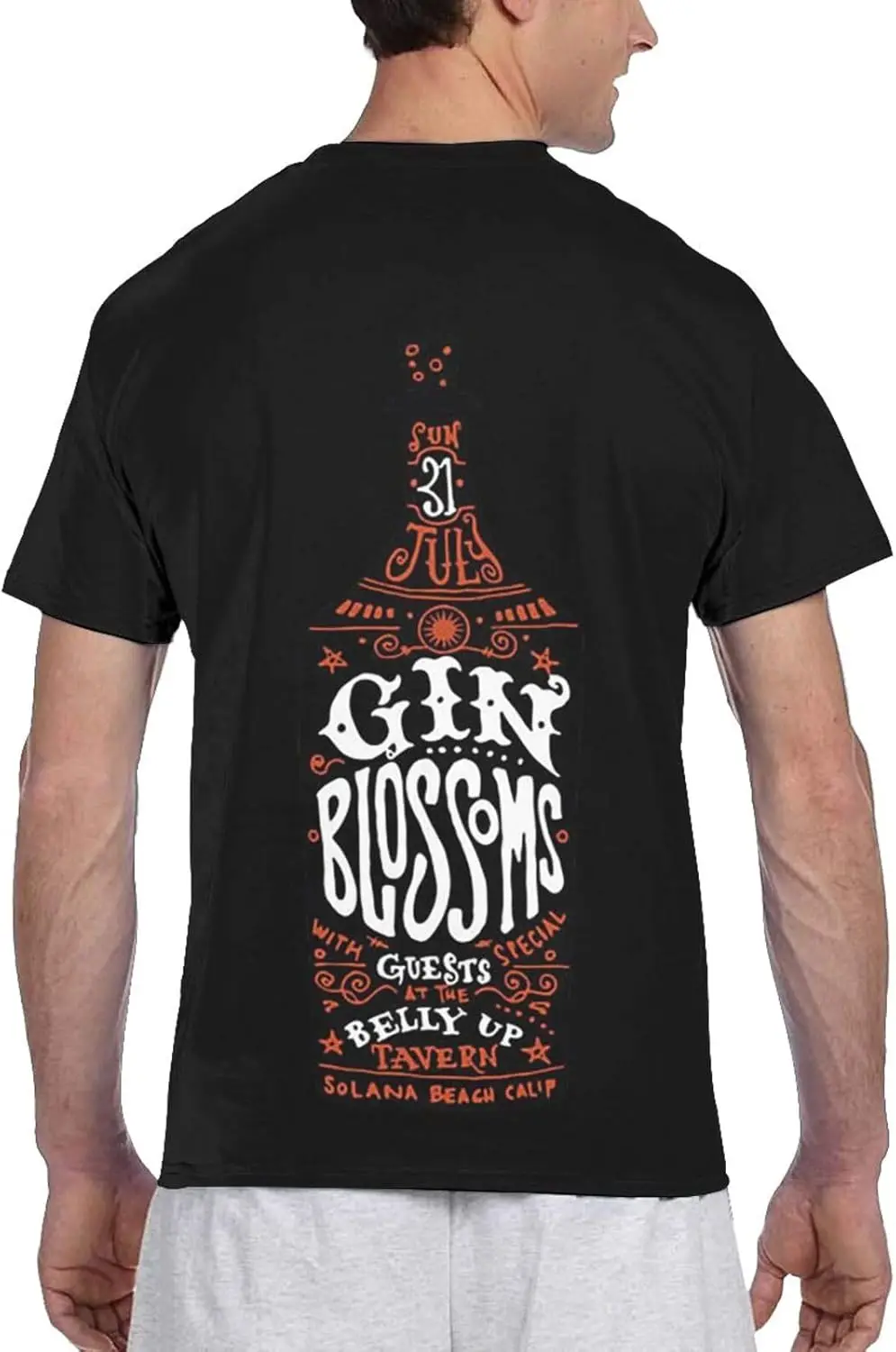 Gin Music Blossoms Band T Shirt Mens Cool Novelty Unique Tee Summer O-Neck Short Sleeves T-Shirts