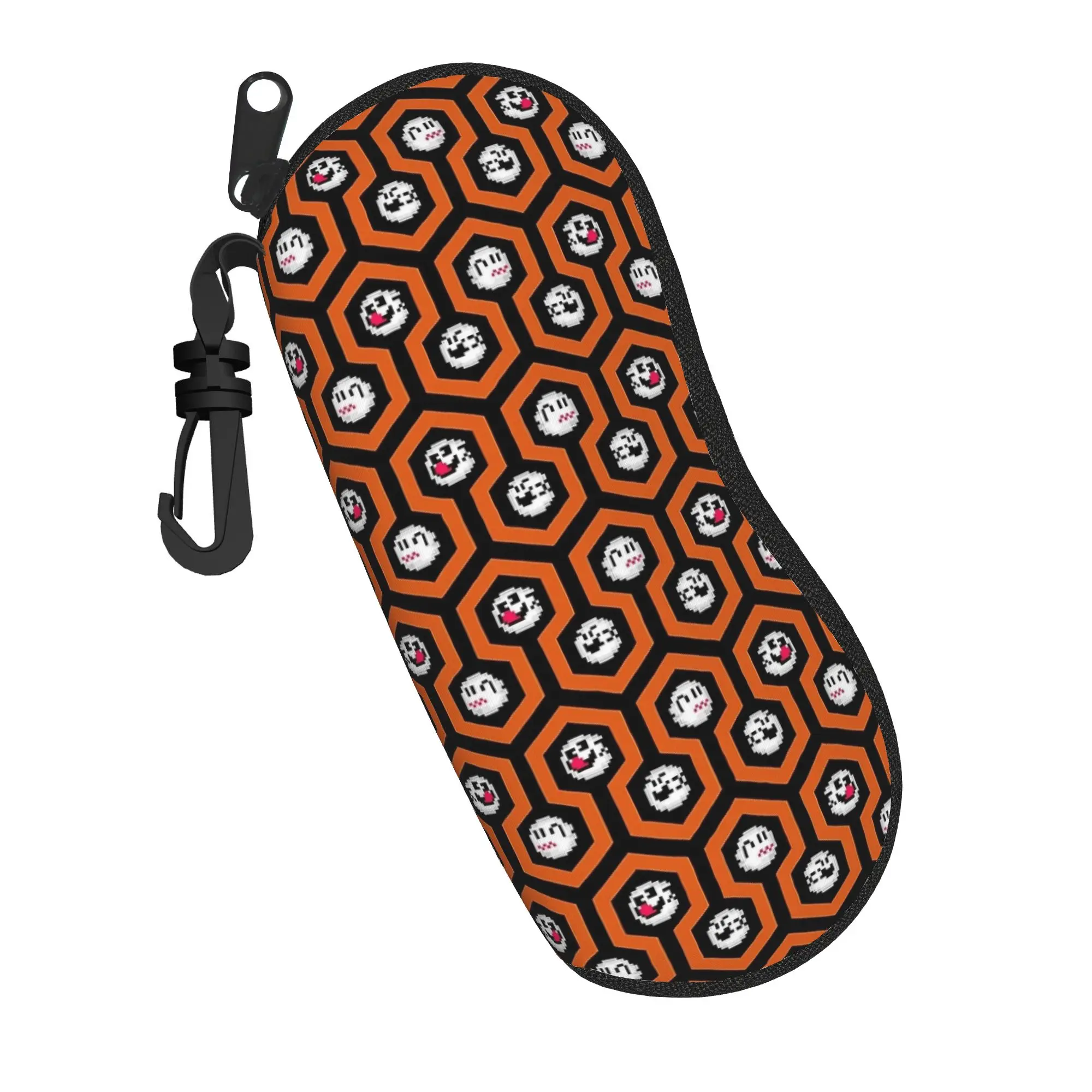 Estuche para gafas con diseño Boo, unisex, con cremallera anticaída, caja de almacenamiento para gafas Super Marios, caja para gafas de sol