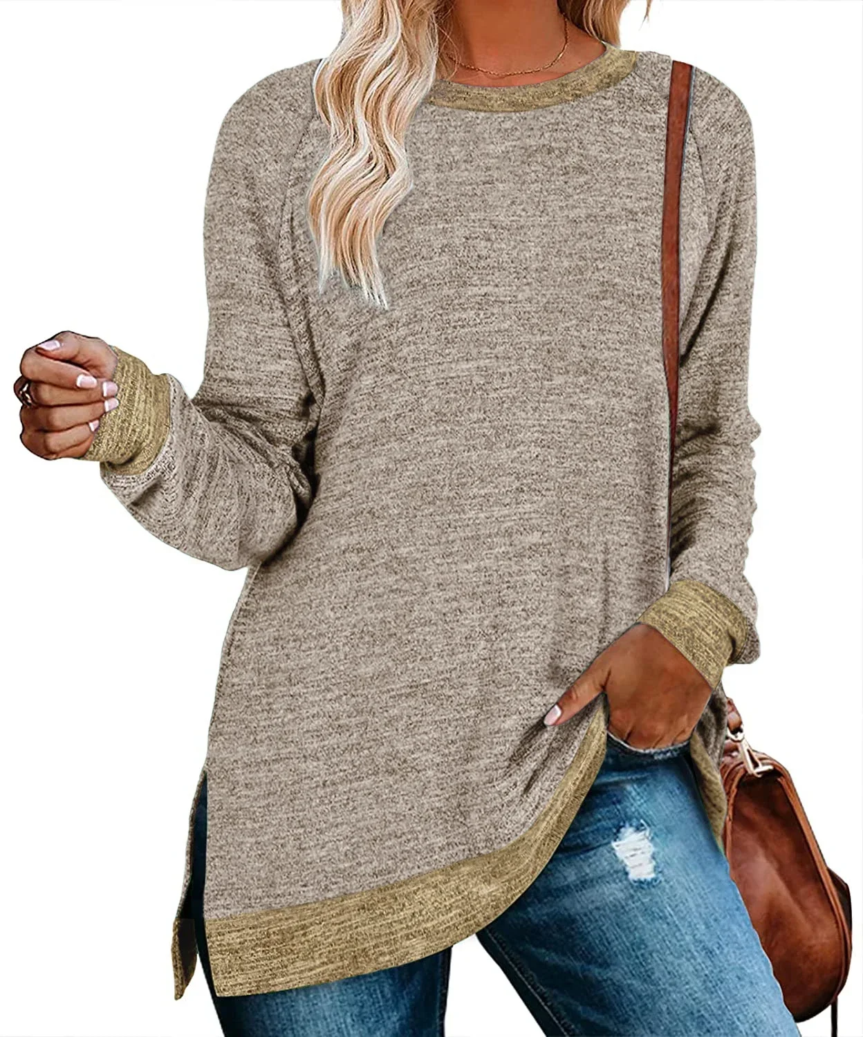 Women Long Sleeve Light Weight Sweater Shirt Tops