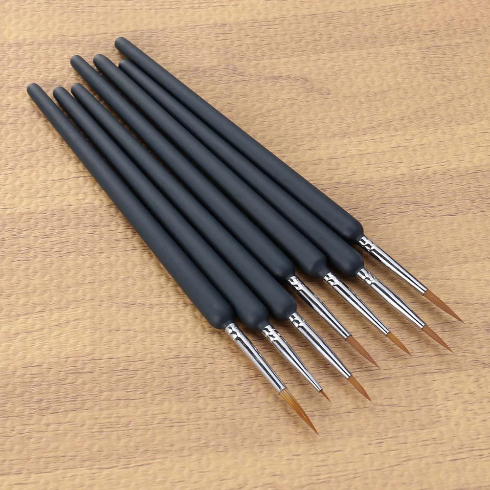 

7Pcs Detail Paint Brush Set Durable Fine Detailing Brushes for Acrylic Watercolor Gouache Oil Painting Miniature Artwork