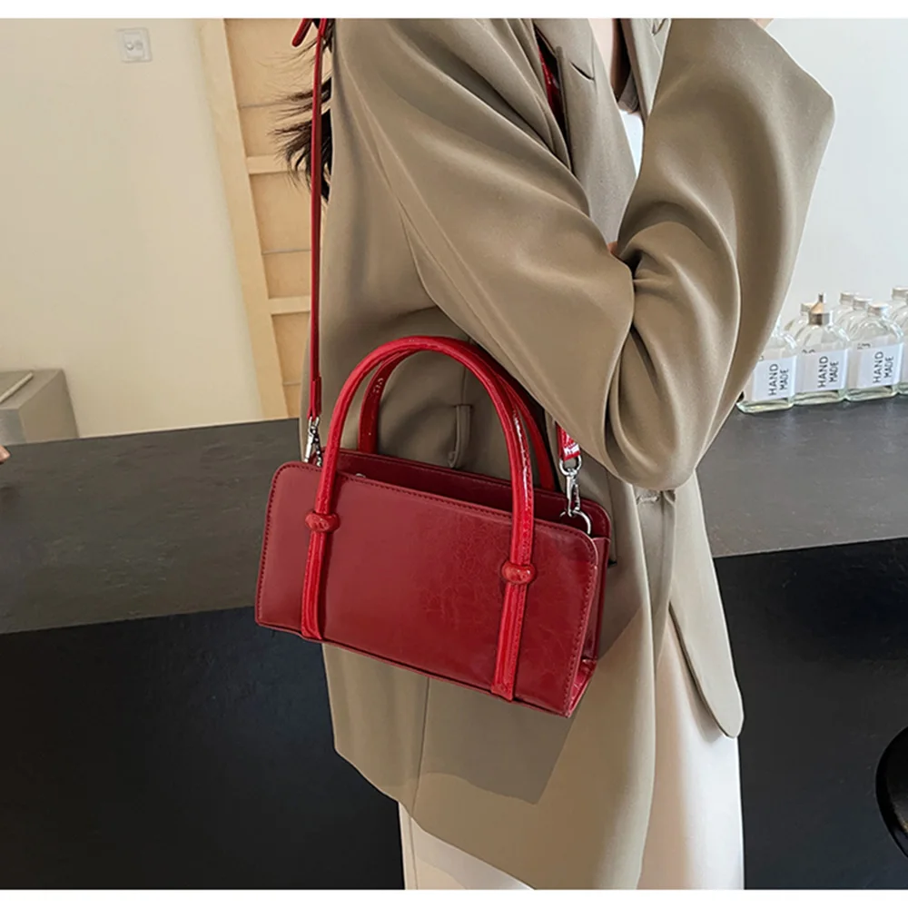 

High End Crossbody Small Square Bag For Women Summer Autumn New Fashion Retro Shoulder Bag Splicing Color Versatile Handheld Bag