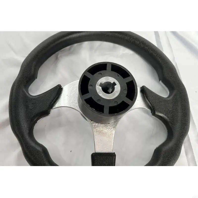 Aluminium Alloy Construction 310mm Boats Steering Wheel 3 Spokes Designs PU Foam Comfortable Handle For Marine Yachts