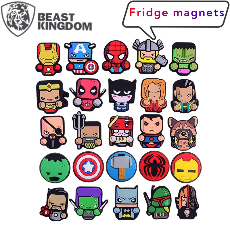 

BeastKingdom Spiderman Batman Superman Fridge Magnet Creative High Value 3D Three-dimensional Magnetic Closure Fridge Decoration