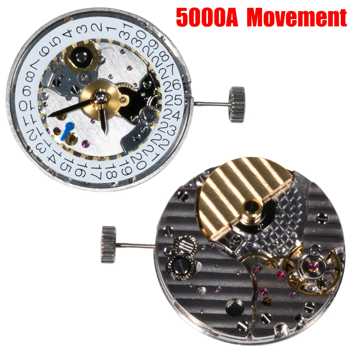 3 2.5 Hands Super Slim Micro-Rotor Automatic Mechanic Movement 5000A Movement Date 3 O'clock Date Display Watchmaker Parts DIY