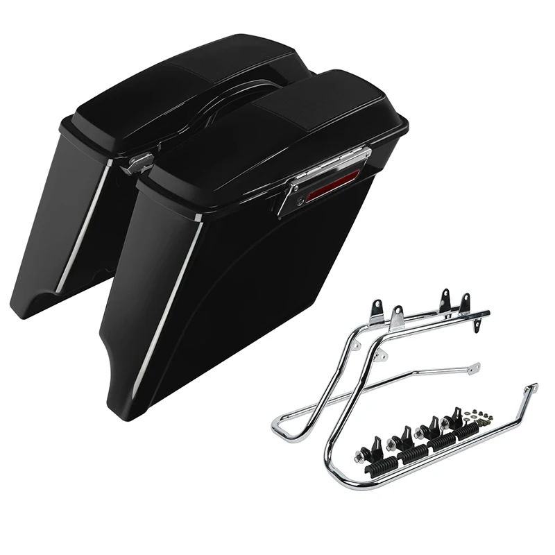 

Мотоциклетные 5-дюймовые растянутые седельные сумки 6x9 дюймов, кронштейн крышки динамика для Harley Softail Deluxe FLST 1984-2017