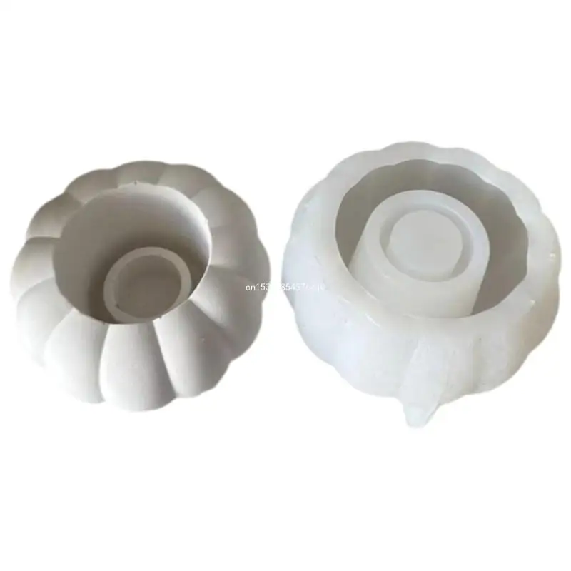 Silicone Resin Molds Holder Molds Pumpkin Craft Mold Halloween Base Molds Perfect for Candle Holder Dropship