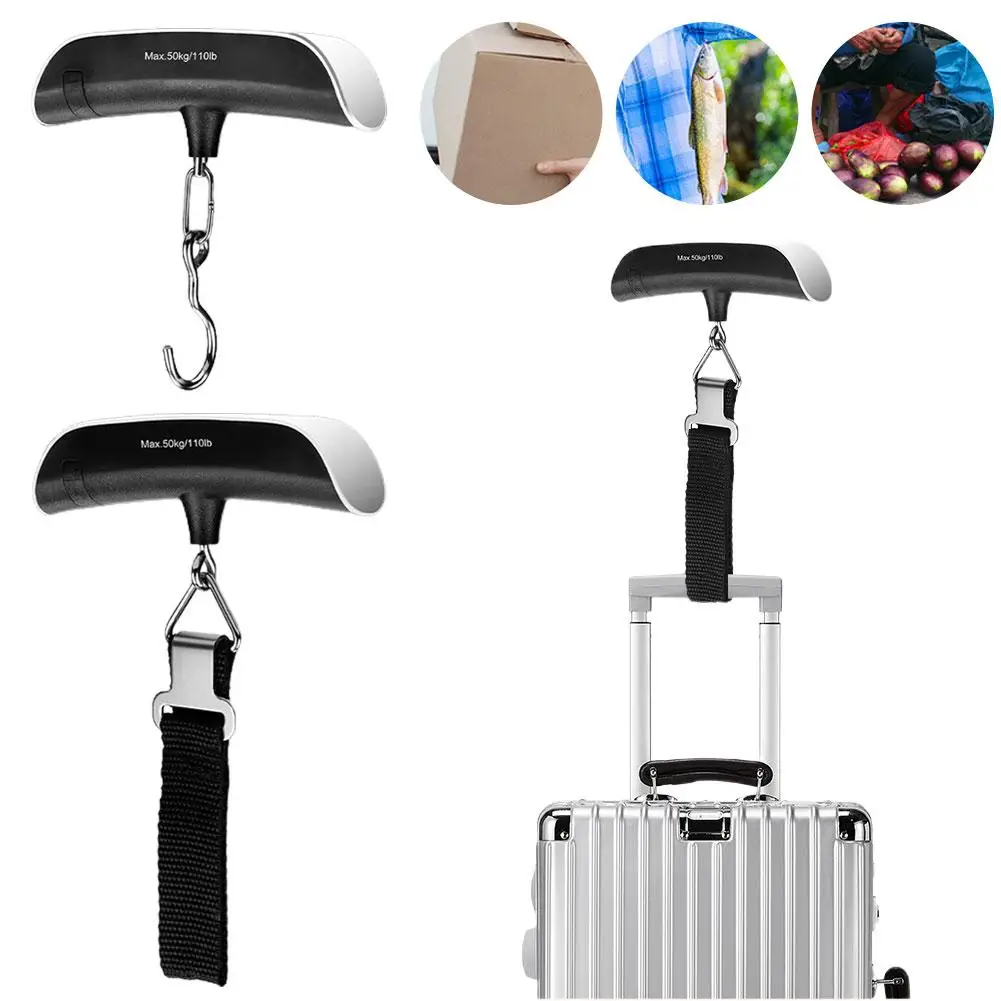 Portable Scale Digital LCD Display 110lb/50kg Electronic Tool Baggage Suitcase Travel Weights Hanging Bag Balance Luggage S7U8