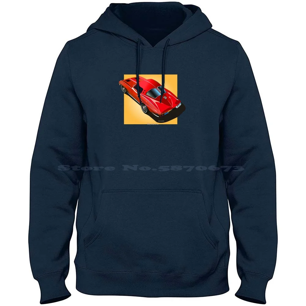 

1963 Split Window Fastback Red Yellow 100% Pure Cotton Hoodie Tshirt 1963 V8 Convertible Gm 454 Muscle Car Split Window 63 63