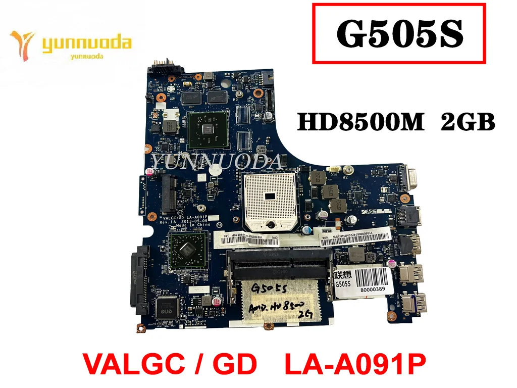 Original For  Lenovo G505S Laptop  Motherboard HD8500M  2GB VALGC  GD   LA-A091P tested good free shipping