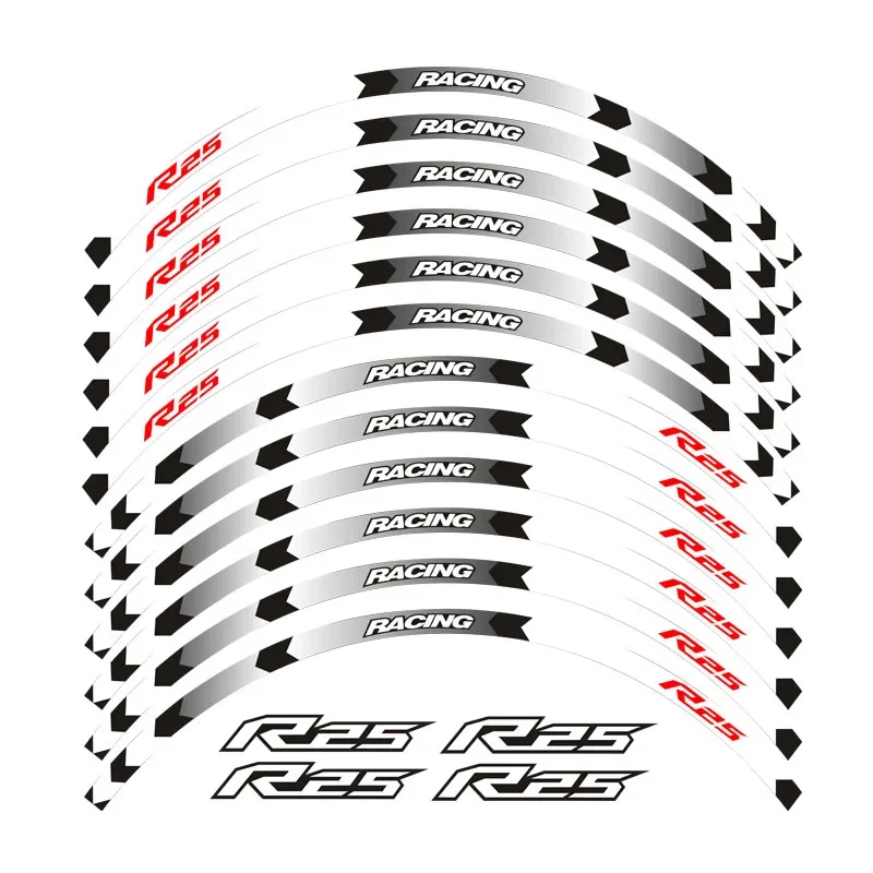 For Yamaha YZFR25 R25 Motorcycle Parts Contour Wheel Decoration Decal Sticker - B