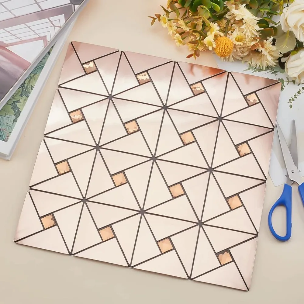 Square Peel Stick Backsplash Tiles 5pcs 11.8