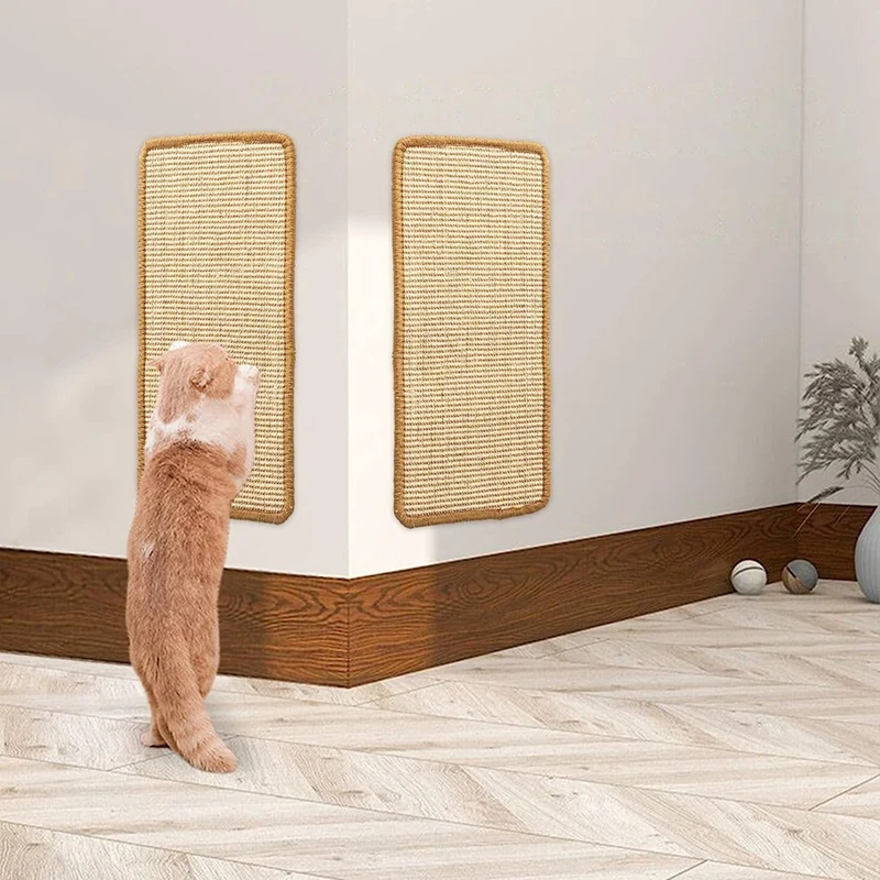 2-Part Sisal Cat Scratch Mat Cat Scratch Mat For Cats With Adhesive Tape Cat Scratch Mat 50 X 25 Cm