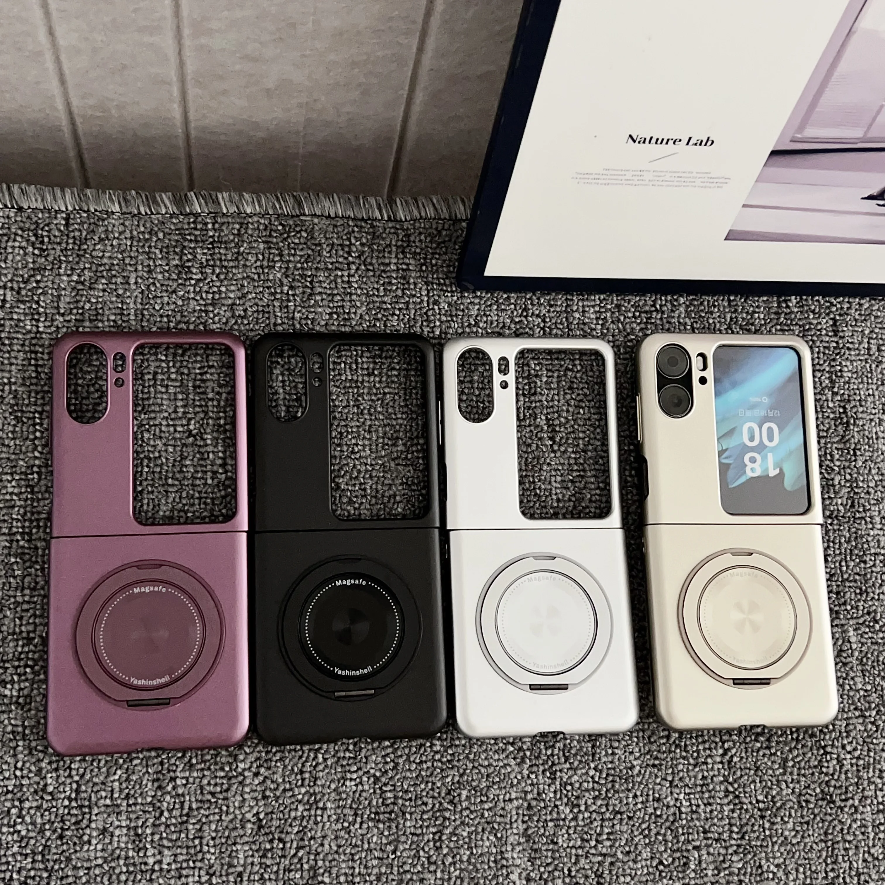 

Magnetic Matte Frameless Phone Case For Oppo Find N3 Flip Wireless Charging Magsafing For Magsafe Cover For OPPO Find N2 n3 Flip