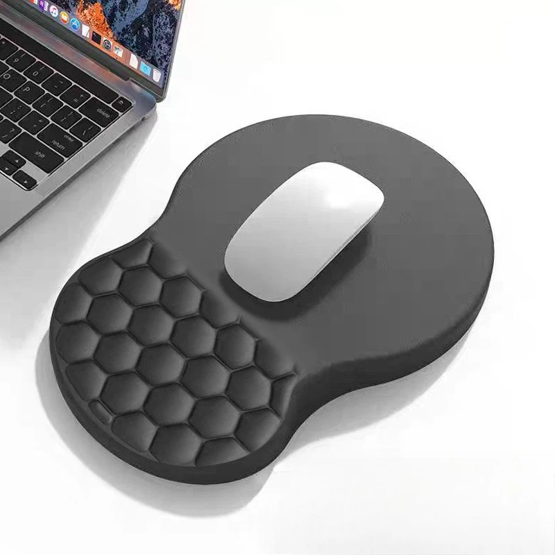 

1pc Mouse Pad Simple Solid Color Wrist Rest Memory Foam PU Base Non Slip Comfortable Durable Office Business Wrist Pad