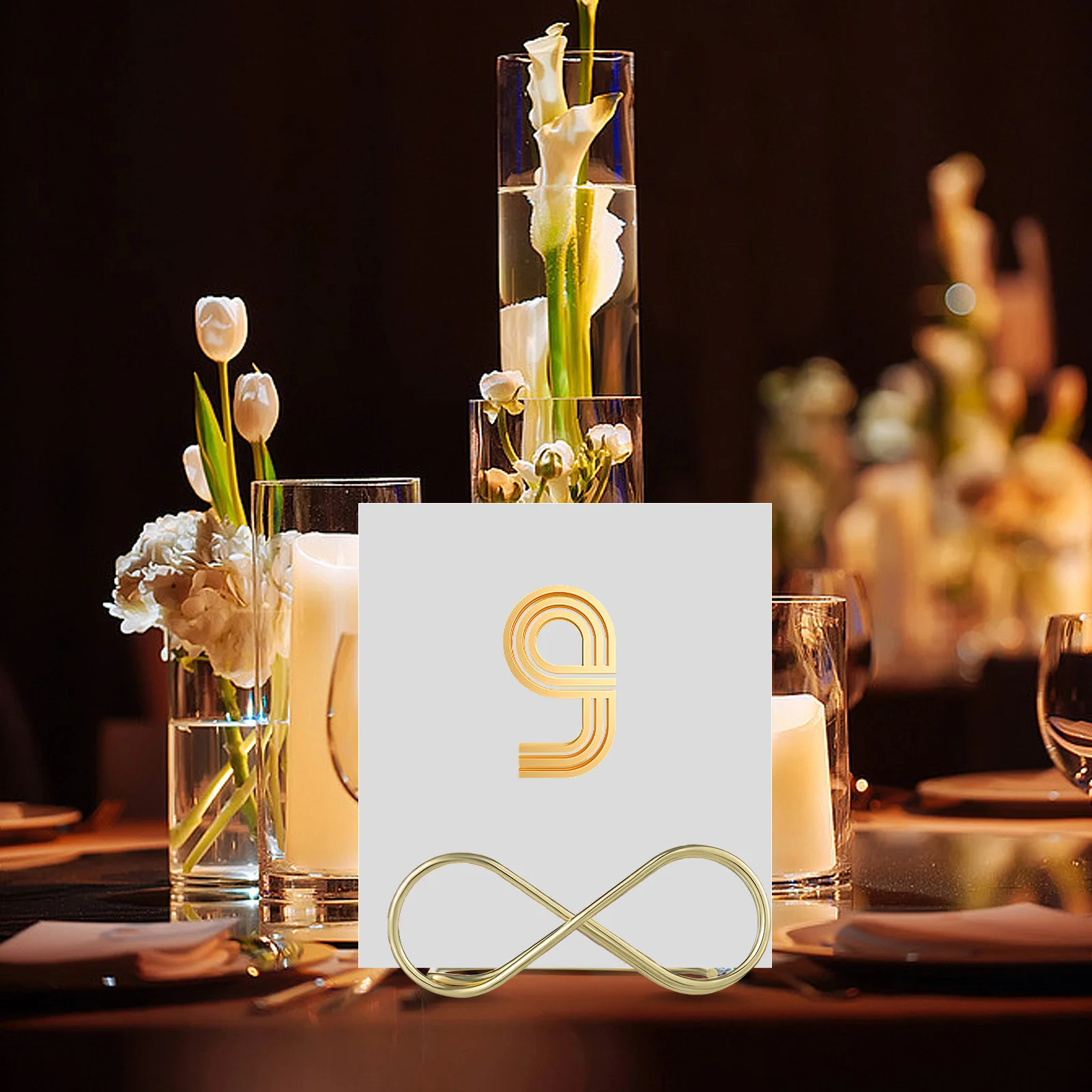 

12Pcs Place Holders Table Number Holder Iron Message Clip for Wedding Party Photo Stand Name Card Holder Table Clips Ornaments