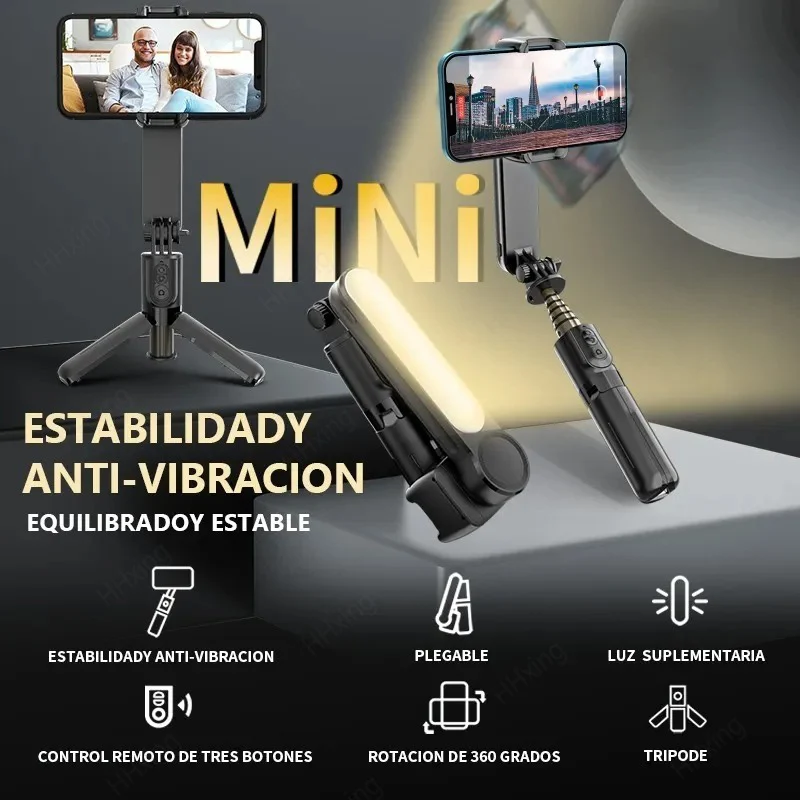 Gimbal Stabilisateur Estabilizador Selfie Stick Fill Light Smartphone Baseus Handheld Action Kameralar Bluetooth Tripod Gymbal