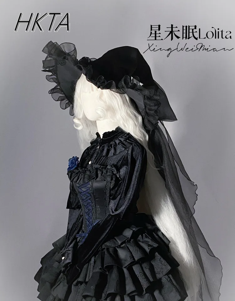 أنيقة شبكة لوليتا هالوين الساحرة القبعات القبعات المرأة الصيف تنوعا سباير القوس القبعات السوداء تأثيري اكسسوارات للسيدات