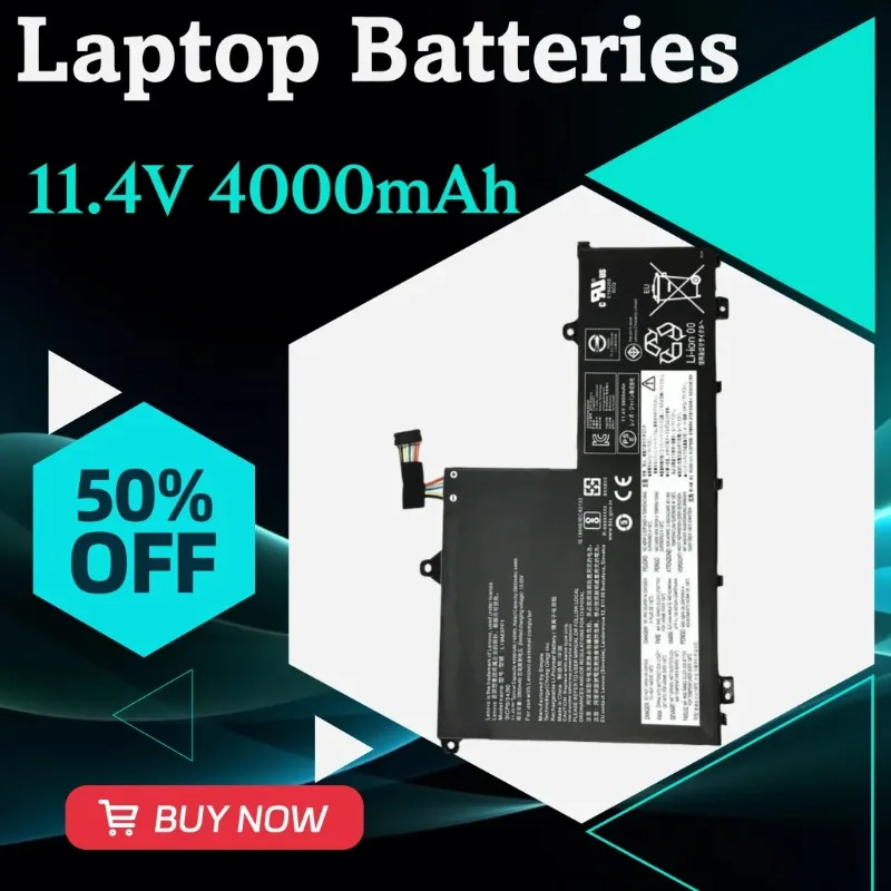 

11.4V 4000mAh Laptop Batteries L19M3PF1 For Lenovo 15-IML 15-IIL L19M3PF9
