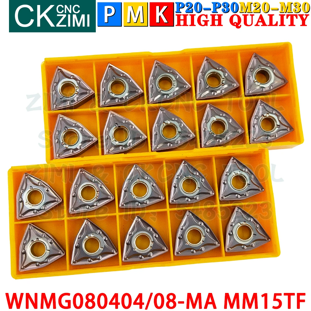 WNMG080404-MA MM15TF WNMG080408-MA MM15TF Carbide Inserts External Turning Inserts Tools WNMG 0804 CNC Metal Knife Lathe Tools