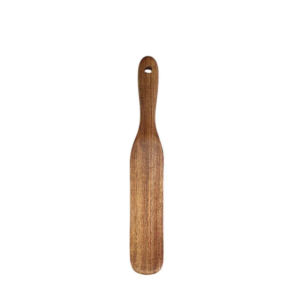 Teak Wood Wooden Spatula Heat Resistant Non-Stick Sourdough Spurtle Multi-functional Slotted Design Kitchen Utensils Tools