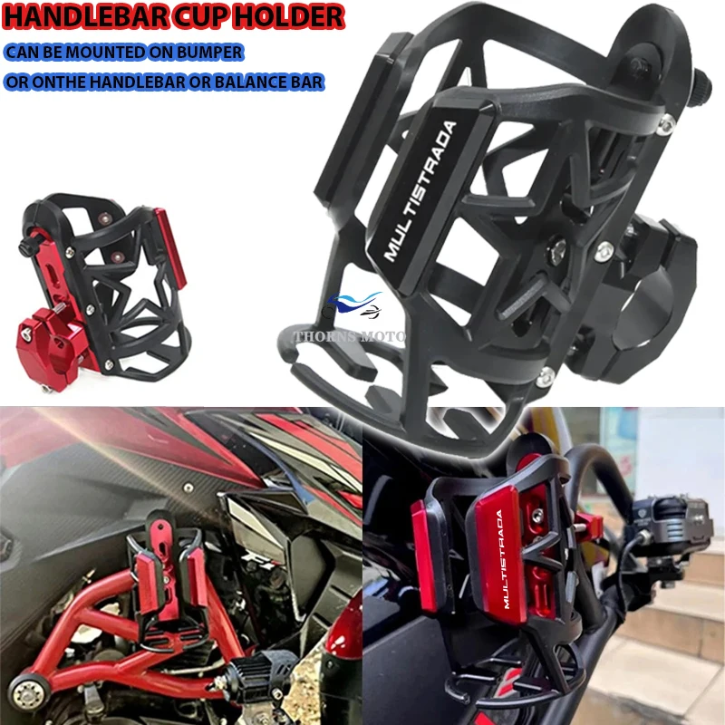 

Motorcycle Beverage Water Bottle For Ducati Multistrada 950 1100 1200 1260 S ST 2010-2021 Drink Cup Thermos Holder Accessories