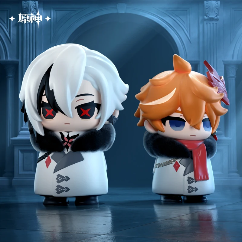 لعبة البضائع الرسمية Genshin Impact Tartaglia Arlecchino Wanderer Fatui Harbingers Chibi صندوق أعمى أرقام السفينة في أكتوبر