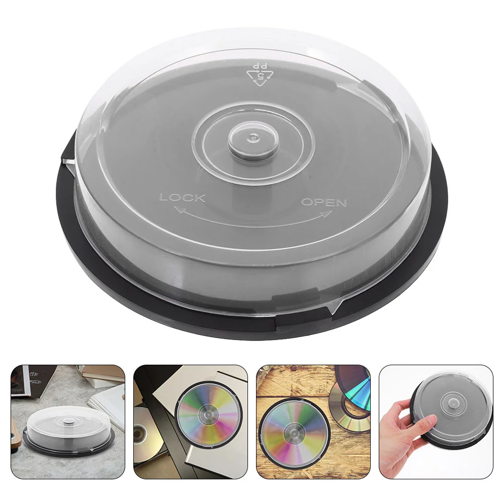 2 Pcs CD Storage Rack Bin Empty Dvd Bucket Holder Container Units Pp Organizer Travel