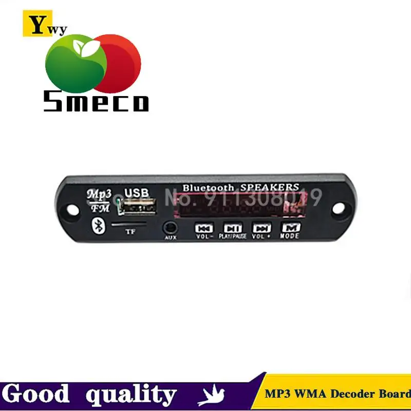 Placa decodificadora MP3 WMA de 5V y 12V, módulo de Audio, USB, TF, Radio, Bluetooth 5,0, reproductor de música inalámbrico con Control remoto para coche