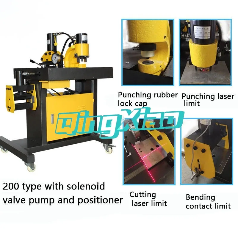 Portable Busbar Processing Machine 3 In 1 Hydraulic Punching Cutting Bending For Copper Aluminum Busbar For Electrical Cabinet