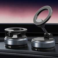 Vacuum magnetic suction car bracket 360 degree rotating center console glue free mobile phone suction cup metal 2025 new suction