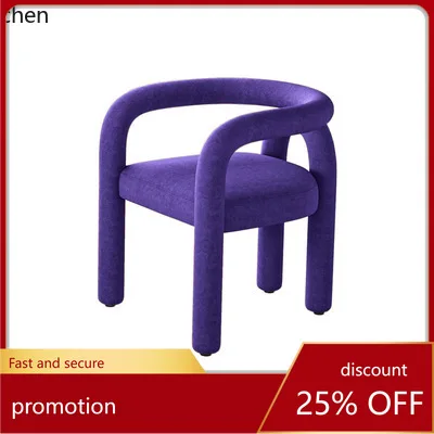 

CZ Modern Minimalist Living Room Study Model Room Lounge Chair Irregular Bent Tube Curved Armchair Sofa