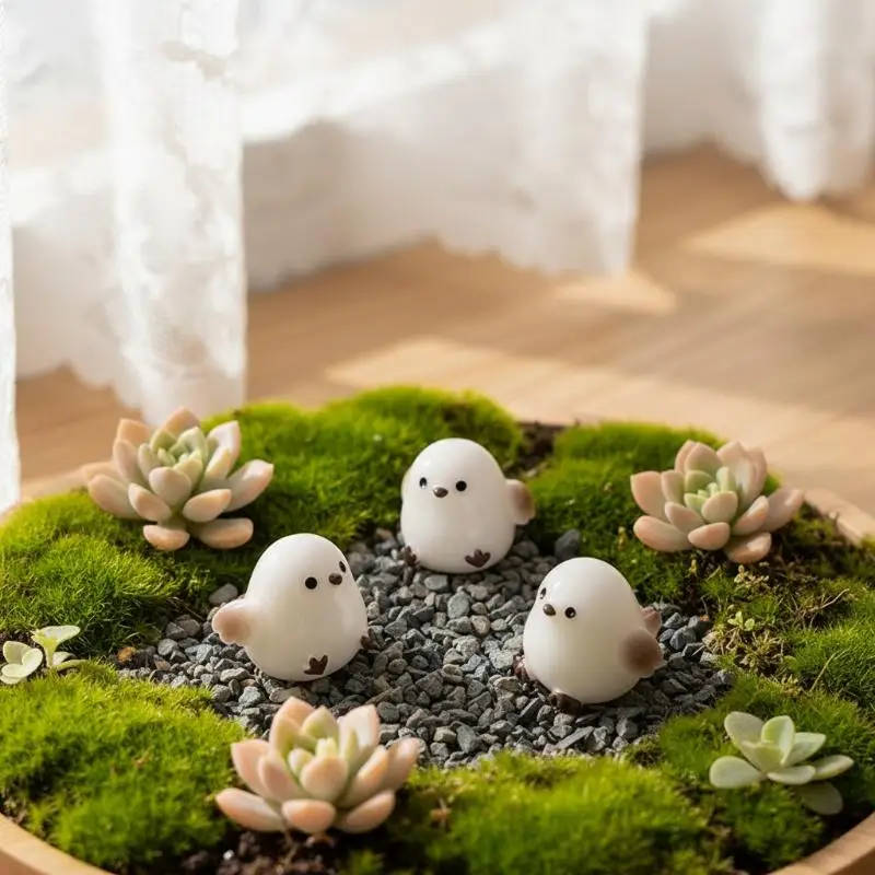 Desktop Creative Tit 3D Ornament Resin Simulated Small Bird DIY Miniature Landscape Decoration Car Display Screen Accessory
