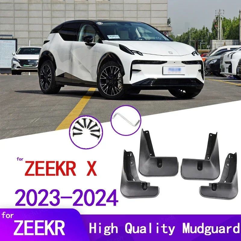 

Mudflaps Splash Guards Mud Flap Front Rear Mudguards Fender 4pcs Black Mud Flaps For ZEEKR X 2023 2024