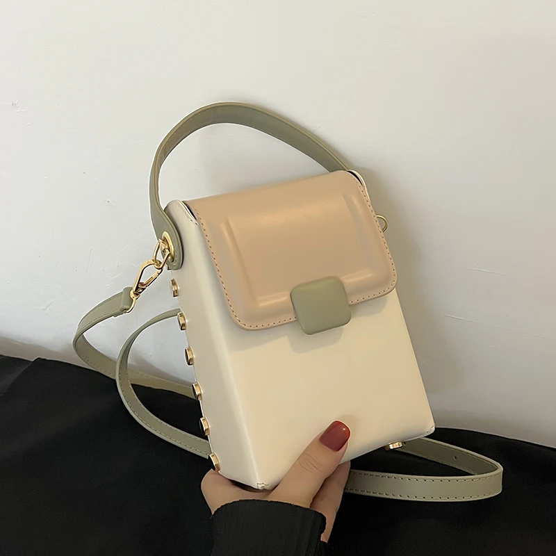 Bolso de marca para mujer, bolso de diseñador a la moda, bolsos cruzados para teléfono móvil, bolso de hombro informal con solapa de cuero PU para