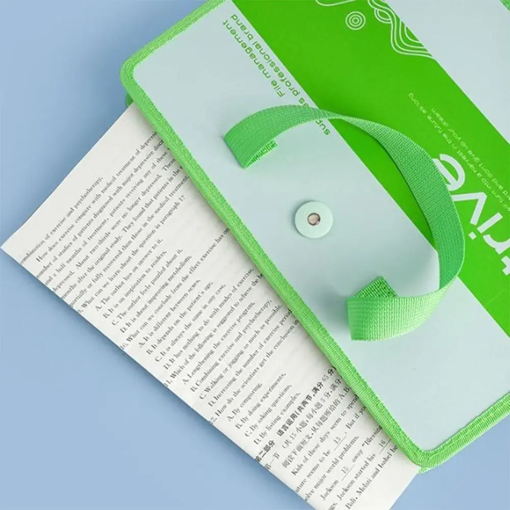 مجلد ملفات A4 بسيط مكون من 13 طبقات، محمول ذو سعة كبيرة، حقيبة ملفات، تصميم حزام ربط، حقيبة مستندات للطلاب