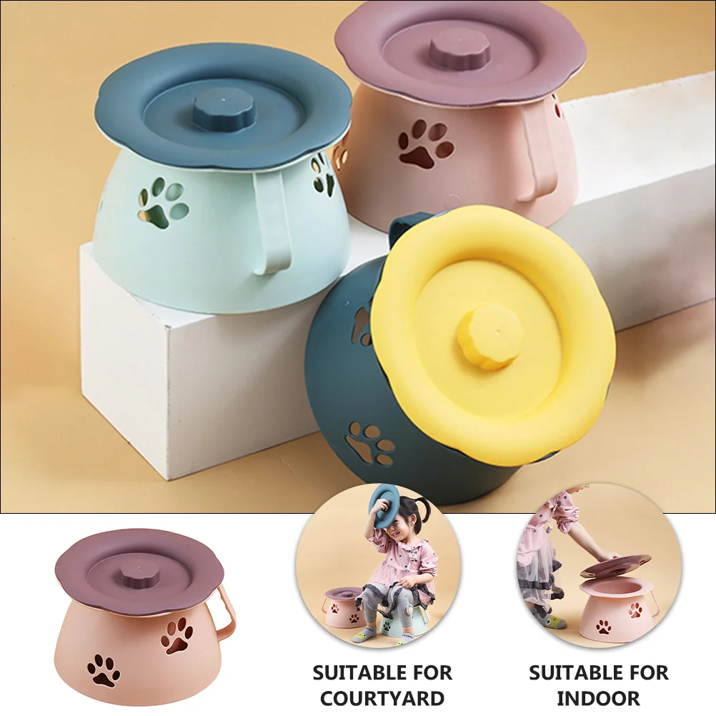 1 szt. Przenośny nocnik domowy z pokrywką, odporny na upadki, stabilny, dla osób starszych, pisuar z pokrywą i uchwytem, wiadro na moczu.