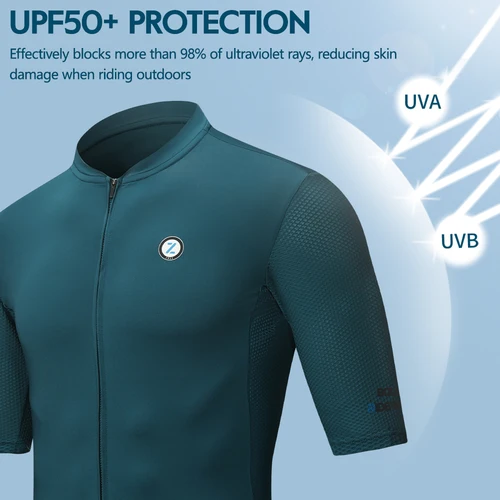 Imagen 2 del producto ZRSE ciclismo Jersey pantalones cortos mangas camisas Slim Fit MTB bicicleta desgaste UPF 50+ protección solar hombres mujeres Pro ropa de bicicleta al aire libre