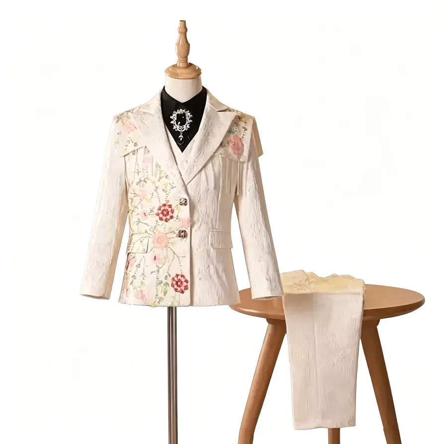 Children's Host Performance Costume Wedding Birthday Baptism Party Boy Blazer Sets A3220 Boys Clearance Clothes