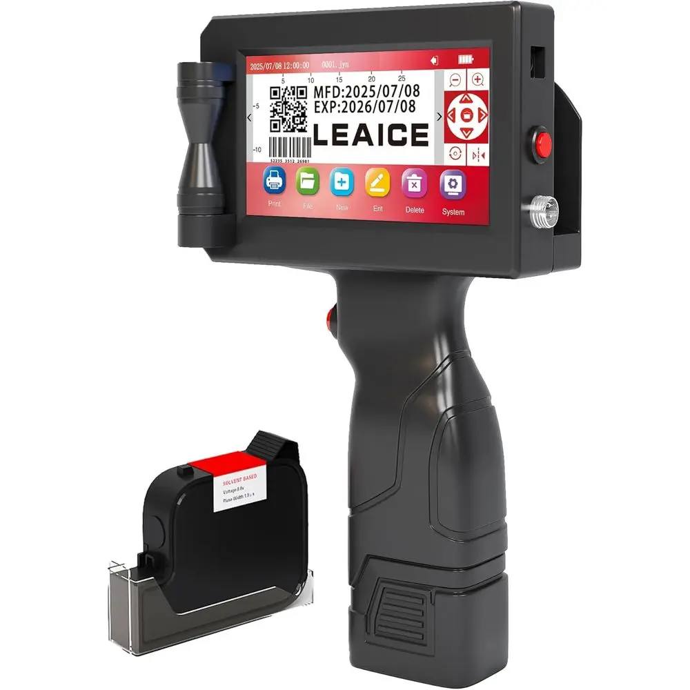 

Ручной струйный принтер, высота печати 1 дюйм/25,4 мм, ручной принтер-пистолет с быстросохнущим чернильным картриджем объемом 72 мл или для нанесения номера партии D