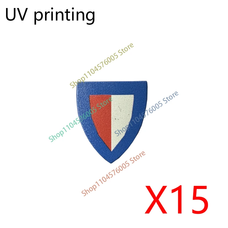 MOC Mittelalterliches Zubehör Bausteine Löwe Schwarzer Adler Dämon Drache Königreich Tempelritter Figuren Flagge Schild Spielzeug Geschenke T31