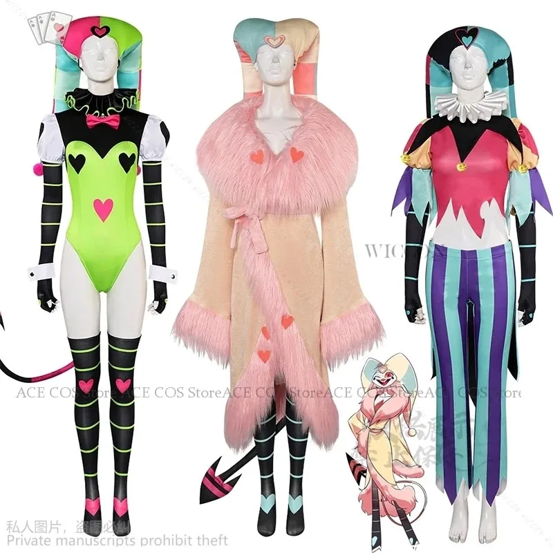 

NewFizzarolli Cosplay Fantasia Hat Outfit Cartoon Helluva Cosplay Boss Disguise Costume Female Adult Girl Halloween Roleplay Lol
