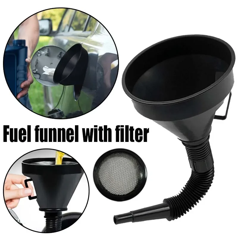 

Car Refueling Funnel Gasoline Multi Function Engine Oil Funnel Tool Plastic Funnel Car and Motorcycle Refueling Tool Auto Parts